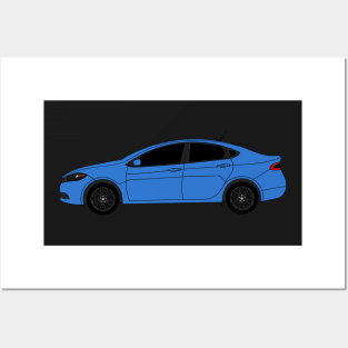 Dodge Dart Laser Blue Sticker Posters and Art